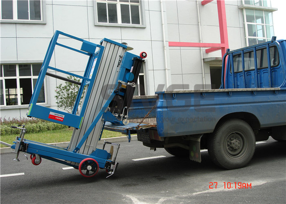 8m Platform Height tow electric aluminum vertical platform lift single mast aerial work platform trailer aerial platform