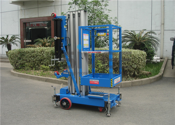 8m Platform Height tow electric aluminum vertical platform lift single mast aerial work platform trailer aerial platform