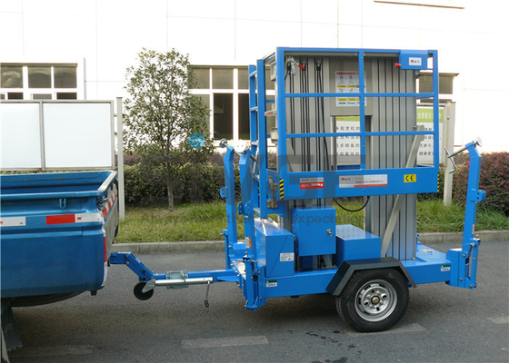 8m Platform Height tow electric aluminum vertical platform lift single mast aerial work platform trailer aerial platform