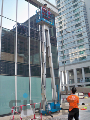 12 m Aluminum Alloy vertical mast lift manlift double mast lift vertical platform lift aerial work platform