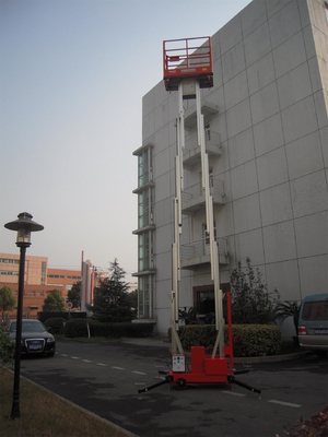 12 m Aluminum Alloy vertical mast lift manlift double mast lift vertical platform lift aerial work platform
