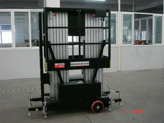 14 m Aluminum Alloy vertical mast lift manlift double mast lift vertical platform lift aerial work platform