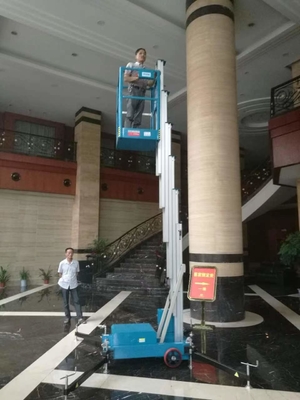 10m Electrical Aluminum Work Platform for Repair Lights with 136kg Loading Capacity