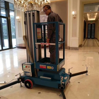 10m Electrical Aluminum Work Platform for Repair Lights with 136kg Loading Capacity