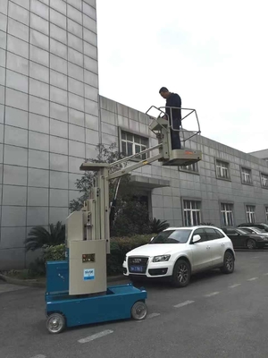 Compact boom lift 8m 10m Free Rotation Self Propelled Mobile Elevating Work Platform into elevator