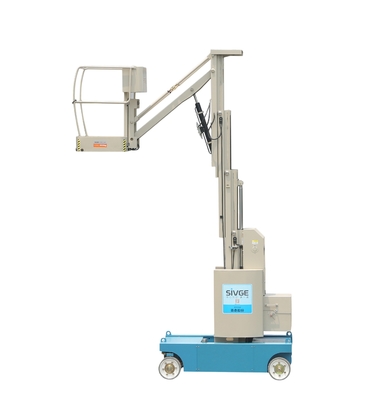 Compact boom lift 8m 10m Free Rotation Self Propelled Mobile Elevating Work Platform into elevator