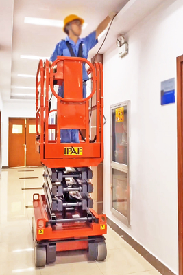6m Scissor Lift Mini Scissor Lift Platform 7.6 Meter Height For Painting And Cleaning